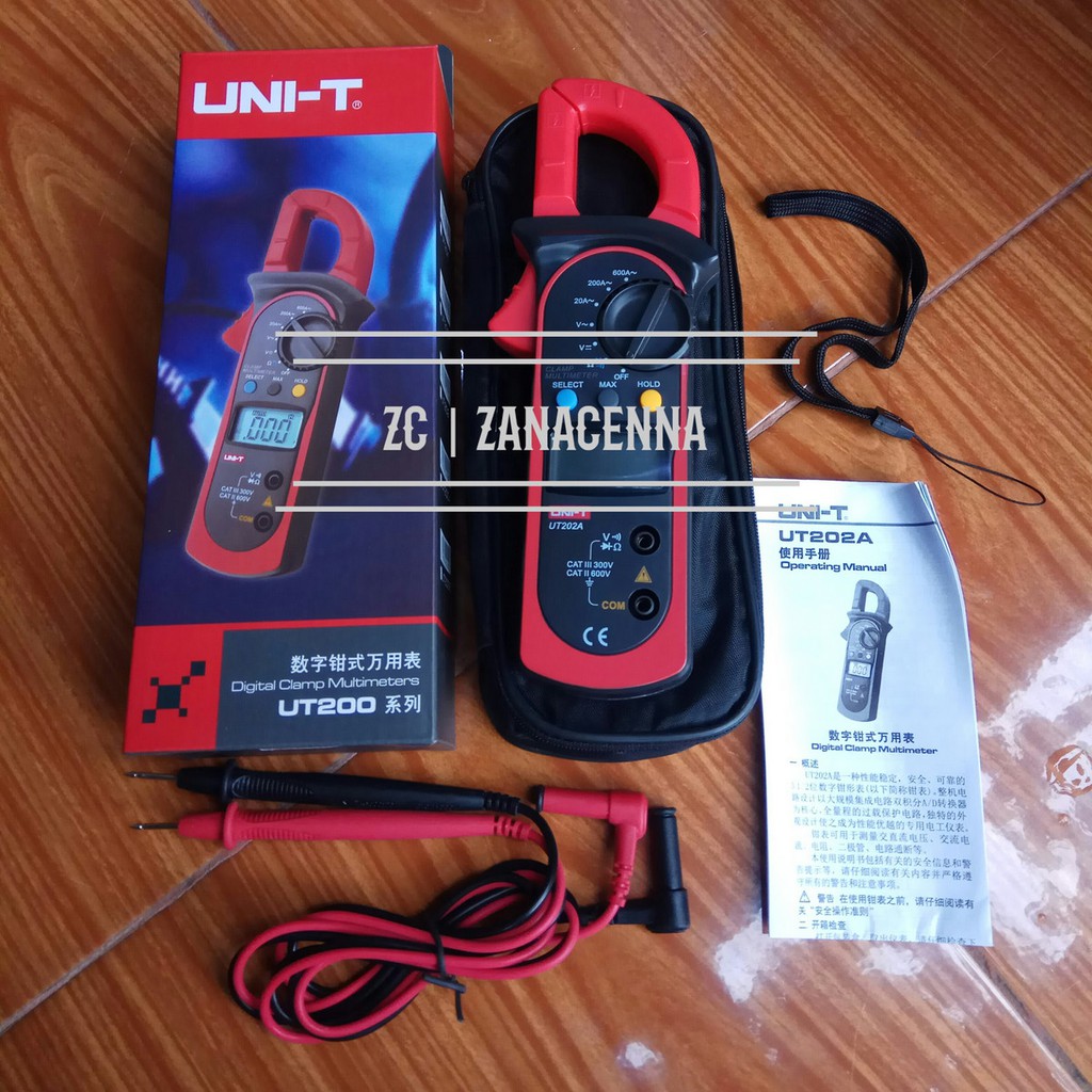 ORIGINAL TANG AMPERE AC-DC / DIGITAL CLAMP METER UNI-T UT202A / UT-202A