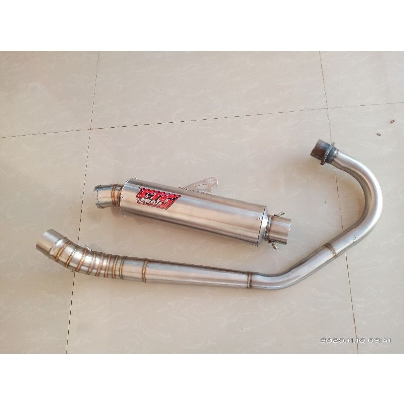 knalpot Cts Muffler Leher paten Cb Gl Megapro Tiger