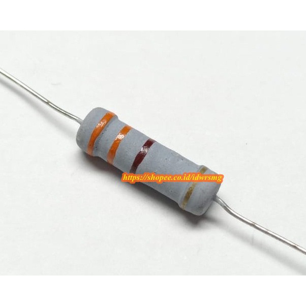 R resistor 2w 2Watt 330R 330 Ohm 330 R 330ohm 2 watt toleransi 5% 330r