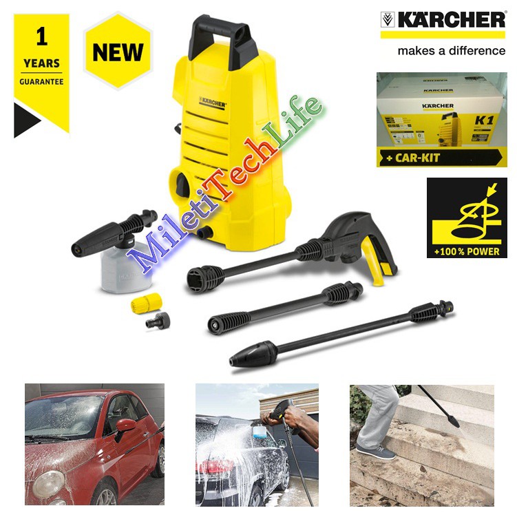 Karcher K1 Car Kit Complete with Foam Nozzle FJ3 and Nozzle DB120