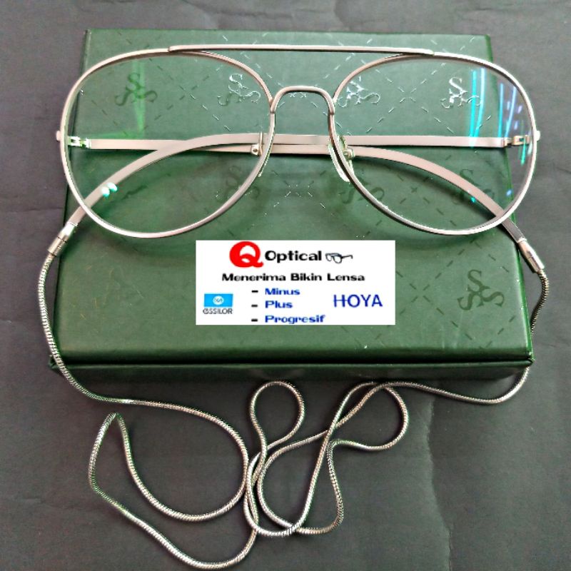 Kacamata Frame Pria Model Aviator Rantai