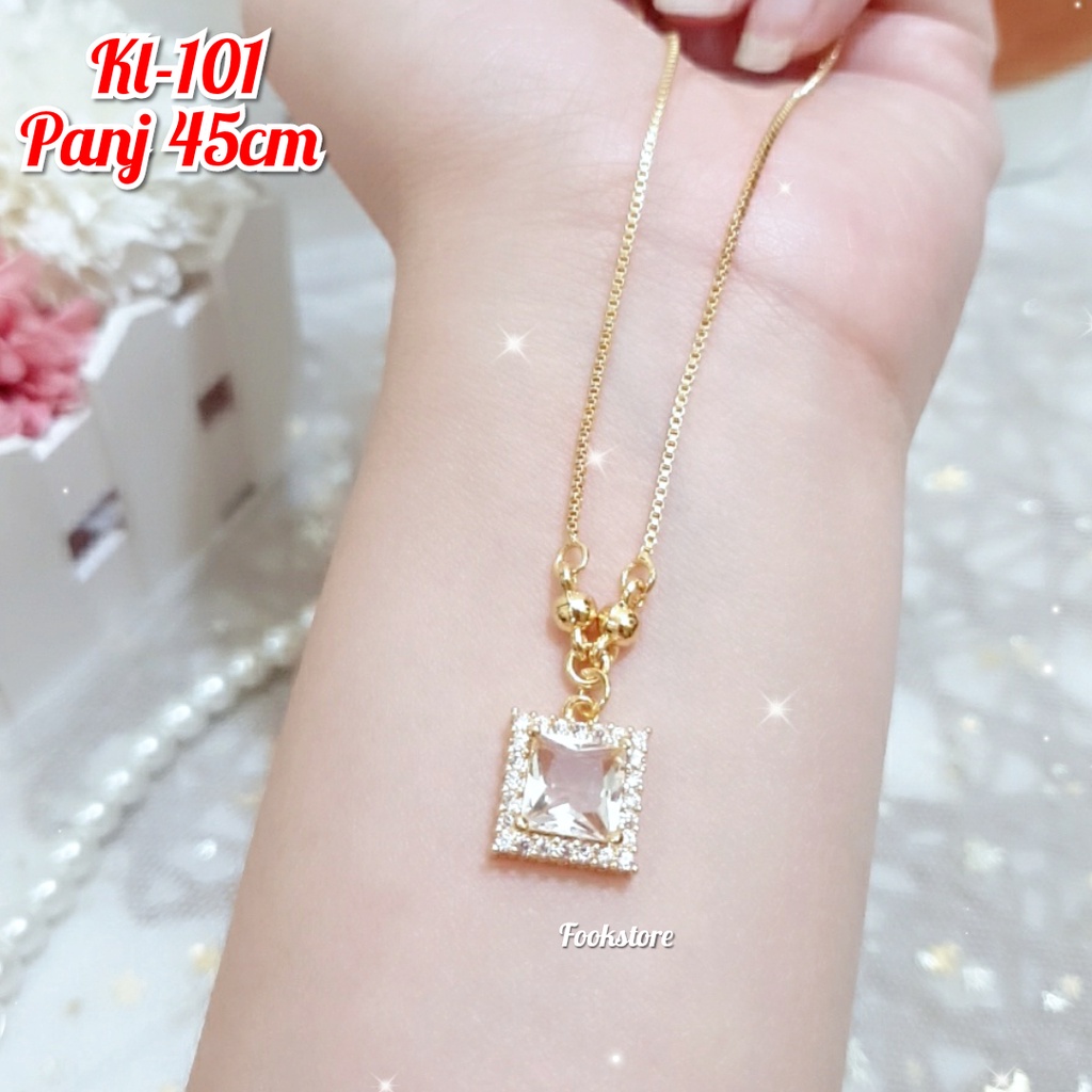 COD KALUNG WANITA MODEL KOREA LIONTIN KOMBINASI 3 WARNA/XUPING/ANTI ALERGI