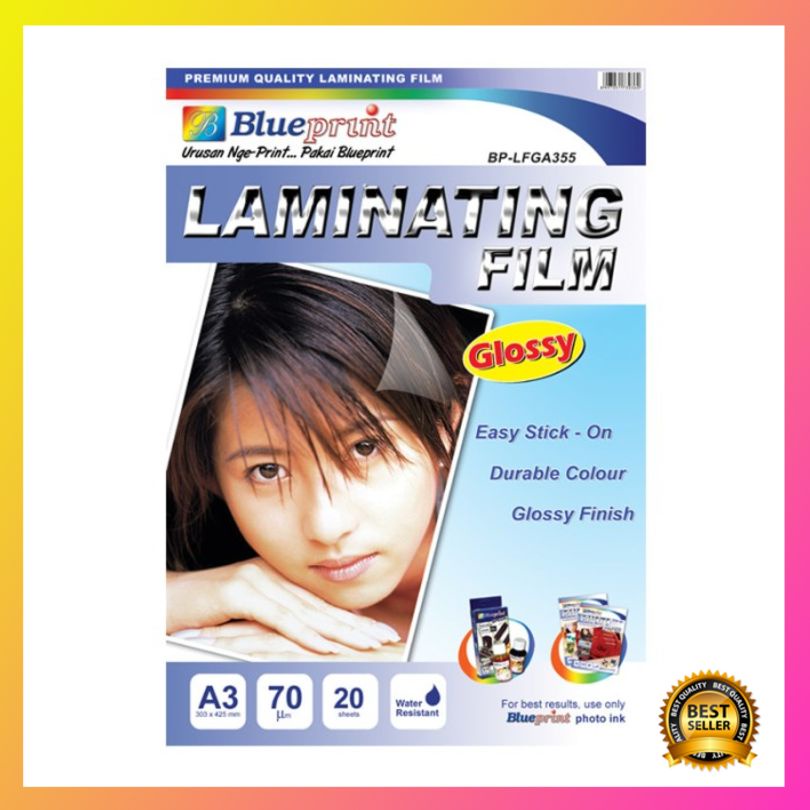 

Diskon Blueprint BP-GFA355 : Laminating Glossy Film A3
