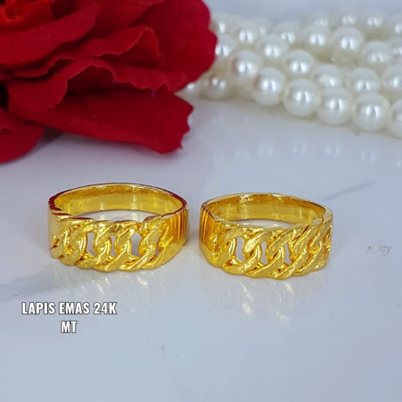 Cincin Gold model Rantai