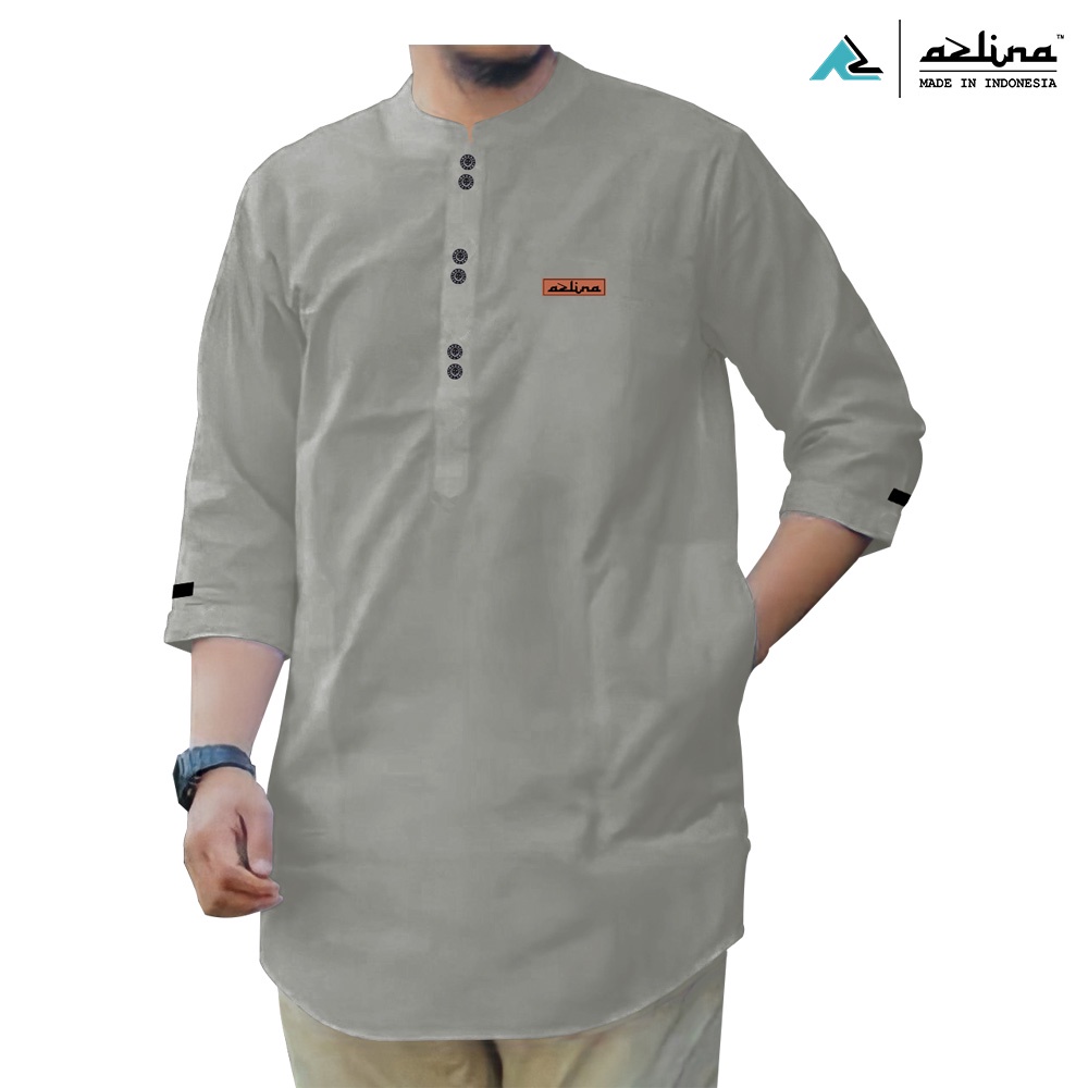 Koko Kurta Bahan Katun Madinah Lengan 3/4 Fashion Muslim Pria Dewasa