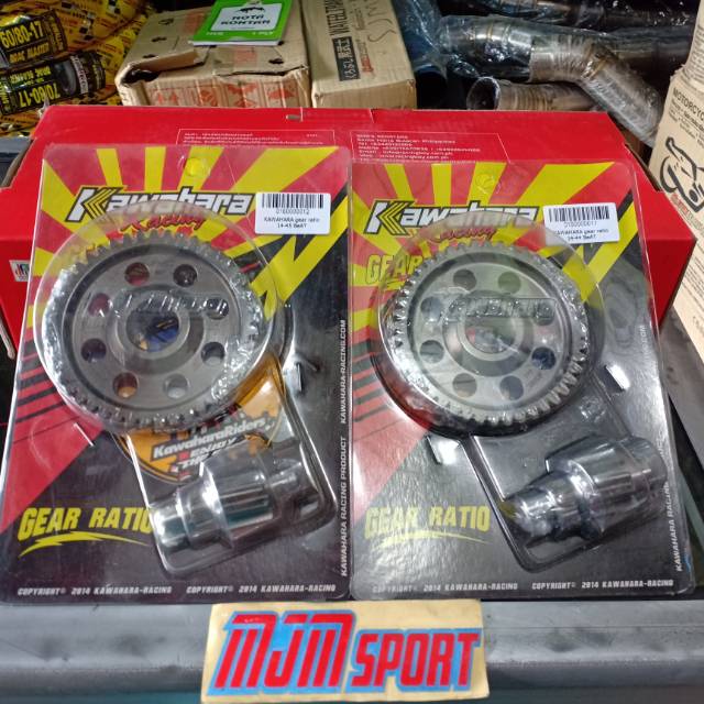 Gear rasio Honda beat karbu Kawahara racing ukuran 14-44 dan 14-45 gigi rasio beat Kawahara