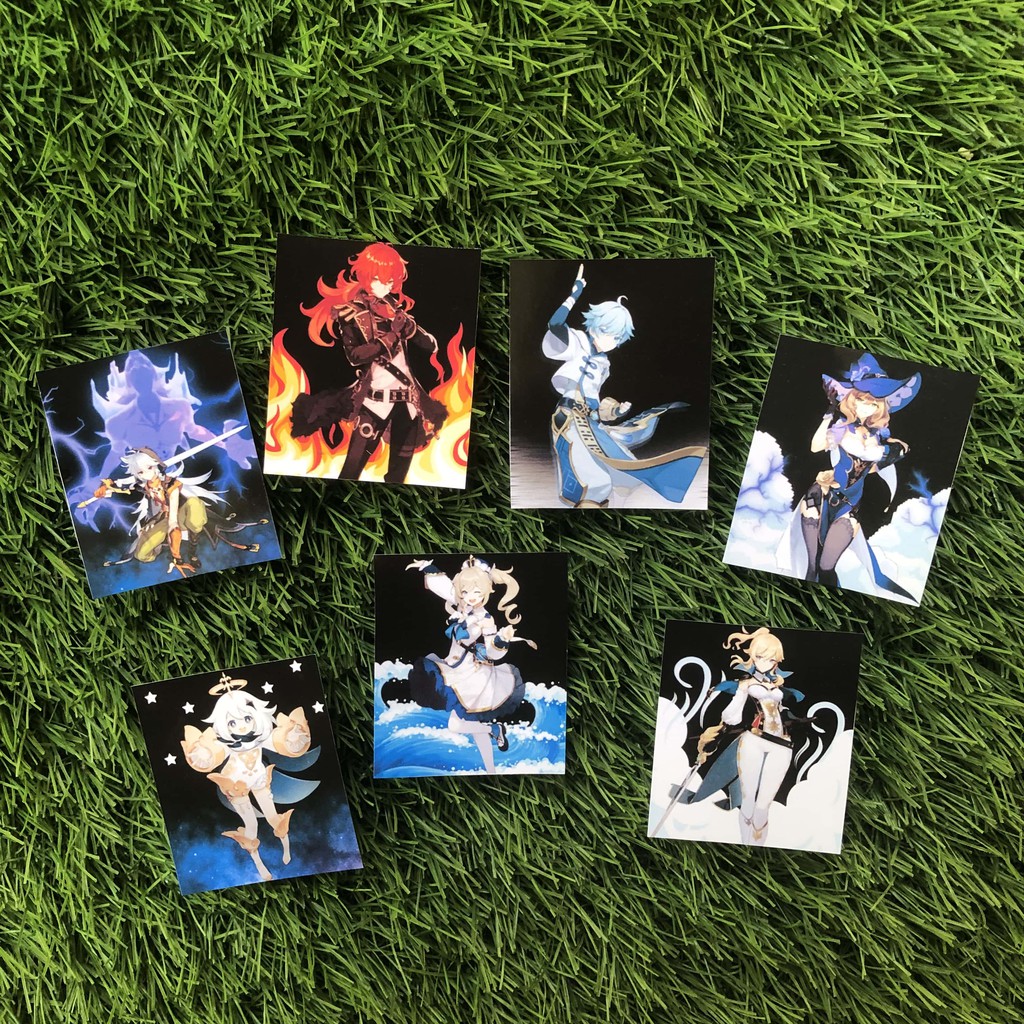 

Stiker Sticker Genshin Impact 25pcs Diluc, Razor, Chongyun, Paimon, Lisa, Barbara, Jean Bentuk Kotak
