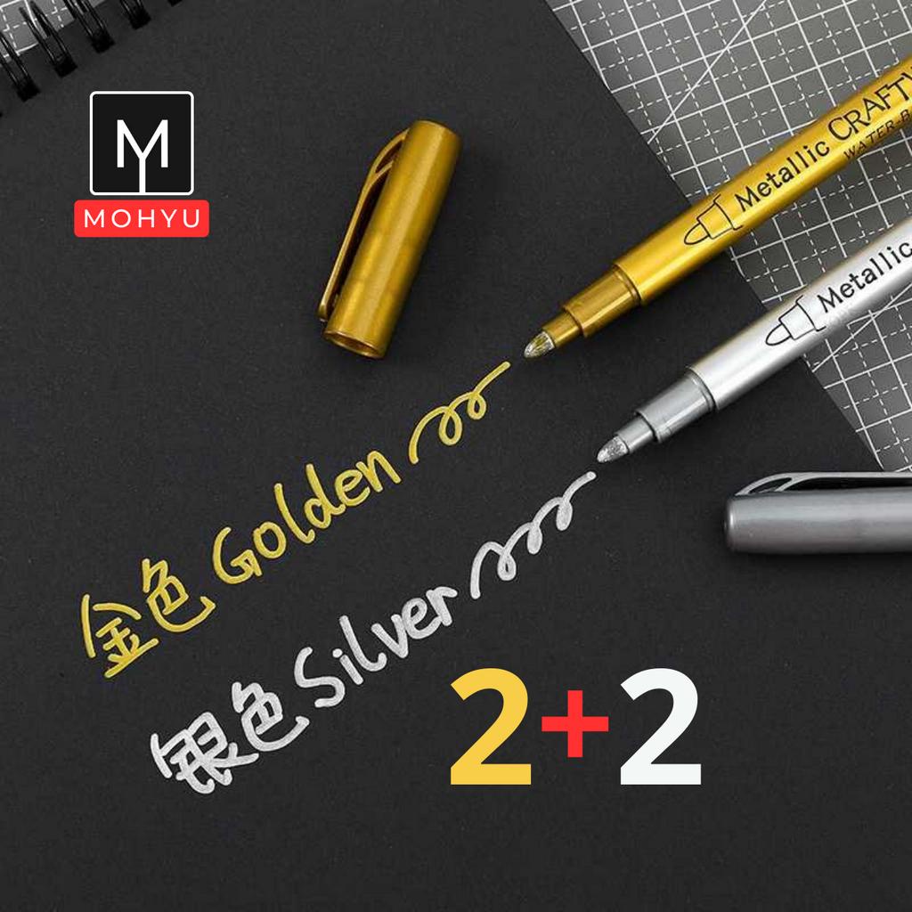 

Spidol Dekorasi Permanen Marker Croum Metalic Silver Gold