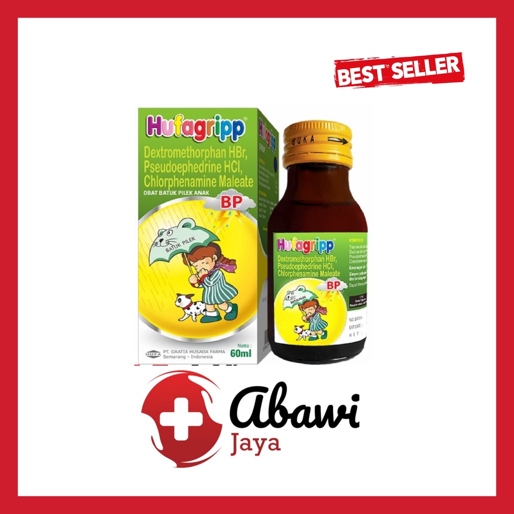 [AB] Hufagrip BP Sirup 60 ml / HUFAGRIP BATUK PILEK / HUFAGRIP HIJAU