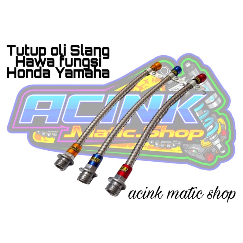 Tutup Oli Selang Hawa Slang Sower Crome Logo Earls Pnp Honda Yamaha