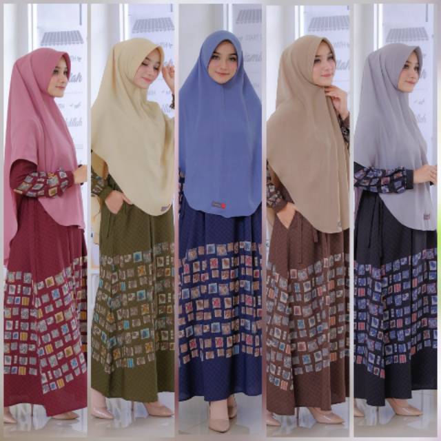 BAJU GAMIS TERBARU / NATURA DRESS / ORIGINAL YASMEERA / ANTI KUSUT / GAMIS MOTIF / IRONLESS / PROMO