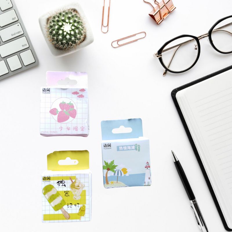 

sticker Deco summer holiday untuk scrapbook dan bujo