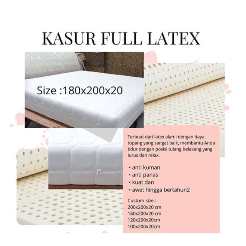 Kasur Full latex UK 180X200X20 cm 180x200x15cm
