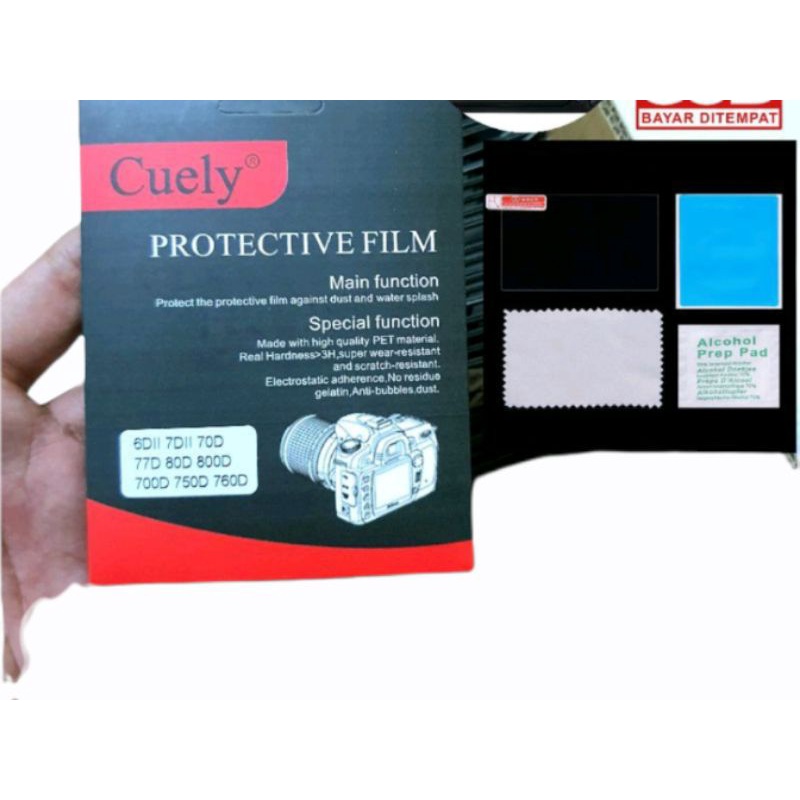 Cuely Tempered Glass 9H Layar LCD Camera Canon EOS 70D 80D 77D 800D 700D