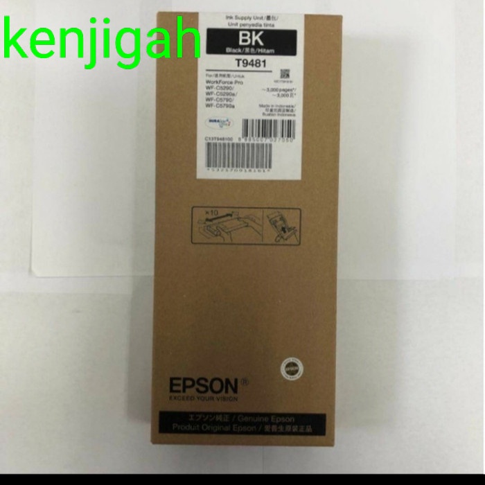 Tinta Epson T9481 ( Black) For Workforce WF-C5790 / WF-C5290 ORIGINAL