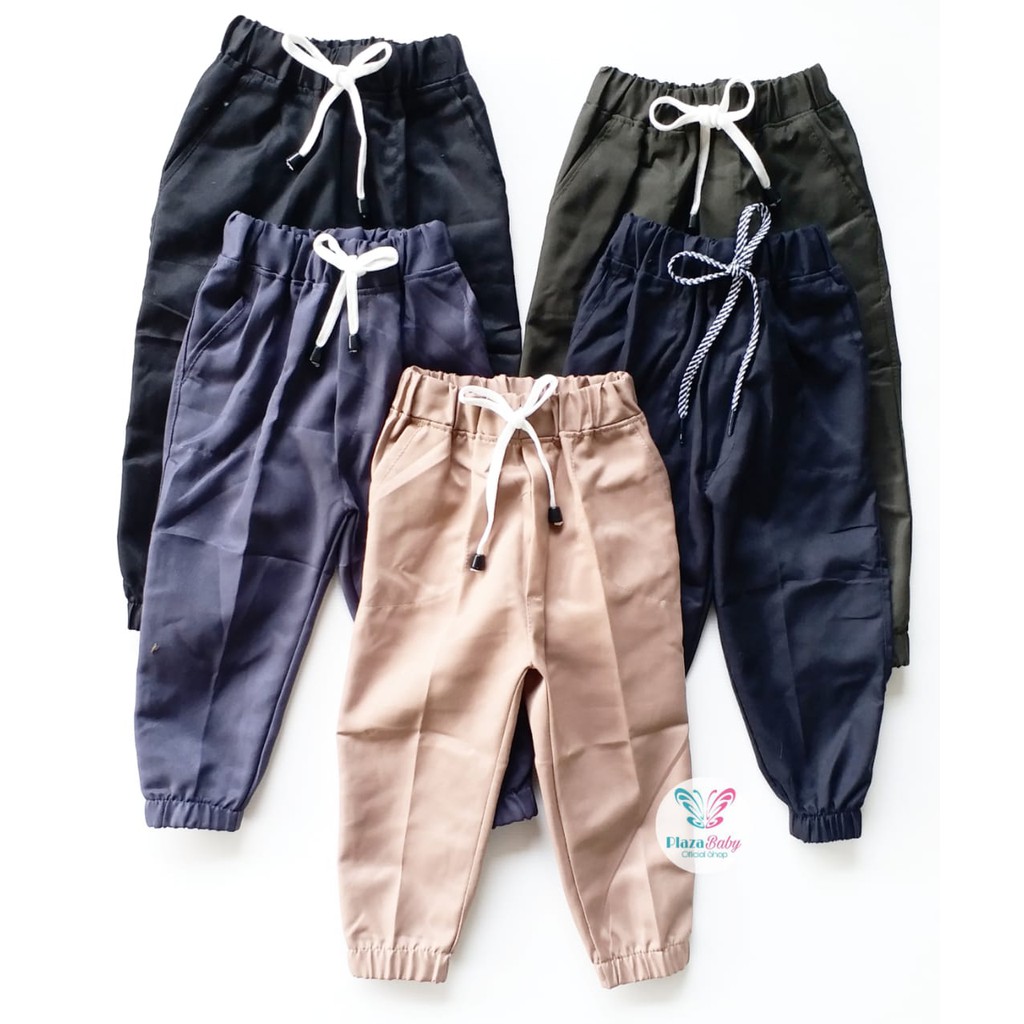 Plazababyku CELANA C JOGER TALI PANJANG POLOS celana pants anak laki premium