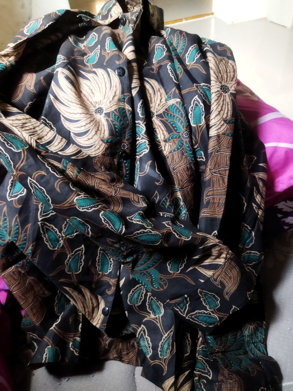 Fortglass Mix Kemeja Batik Lengan Panjang Formal Kasual Terbaru Termurah