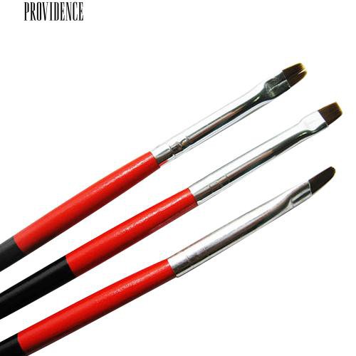 3 Pcs / Set UV Gel Acrylic Nail Art Brush Lukisan Menggambar Pens Manicure Alat DIY