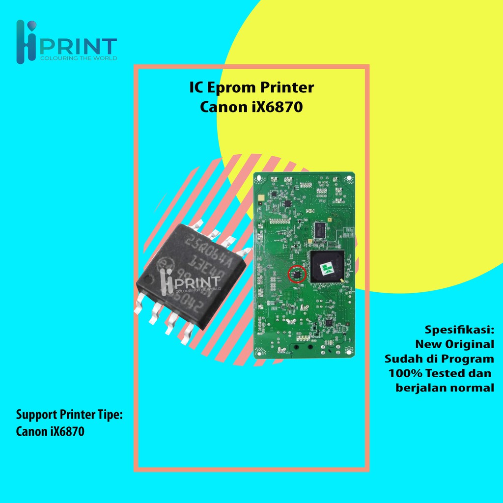 IC Eprom Canon IX6870, IC Eeprom Canon IX 6870, IC Counter 6870, Resetter Printer Canon Ix6870 New