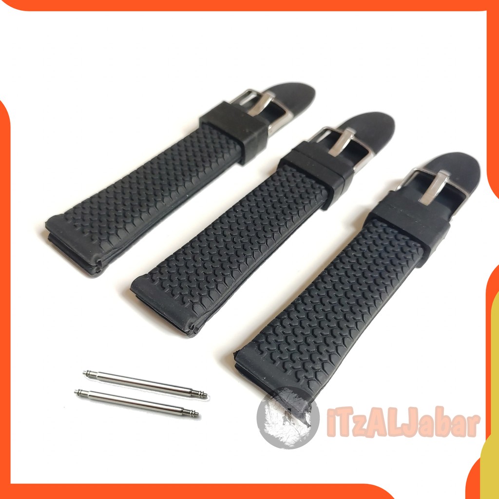 Tali jam tangan Karet Rubber strap 20mm Tali jam Karet 20mm Bonus pen