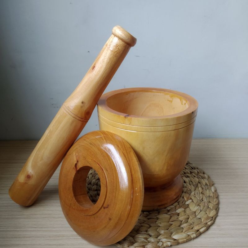 Lumpang Kayu + Tutup, Lumpang Kayu + Penumbuk Kayu