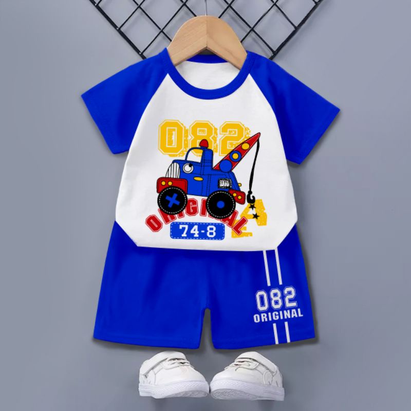 RAMORA SET RAGLAN Setelan Baju Anak Unisex Cewek dan Cowok