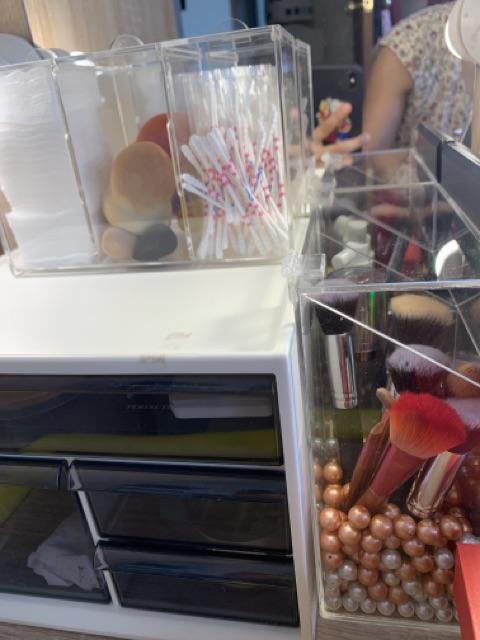 Akrilik Tempat Kapas Dll (3 Kotak)