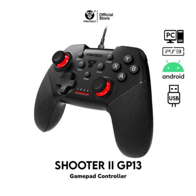 FANTECH Shooter II GP13 Wired Gamepad Controller Gaming for PC PS3 Xbox PENGGANTI GP12