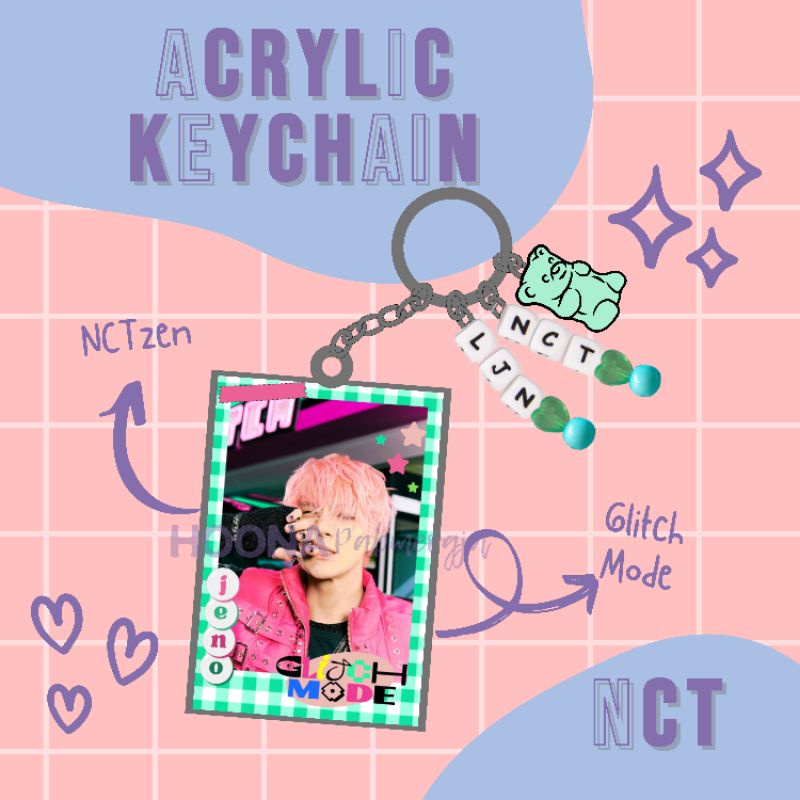 [READY] NCT DREAM GLITCH MODE ACRYLIC CLEAR KEYCHAIN KPOP (Gantungan Kunci NCT DREAM)