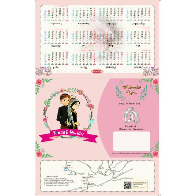 

Undangan pernikahan kalender