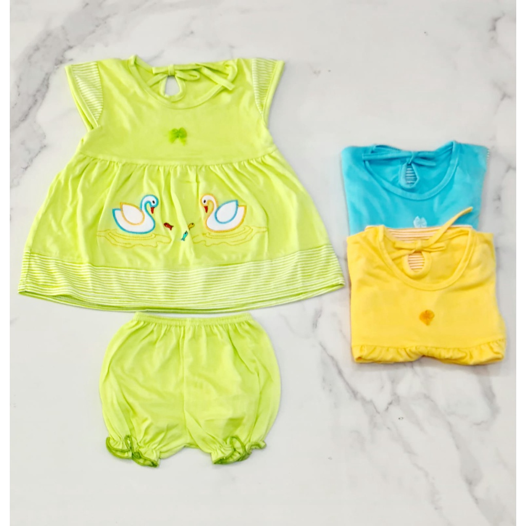 Terusan Baju Bayi Baju Dress Bayi Perempuan usia 0-12 bulan DRS-03