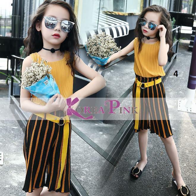 setelan anak fashion model plisket KP 645 top + pants