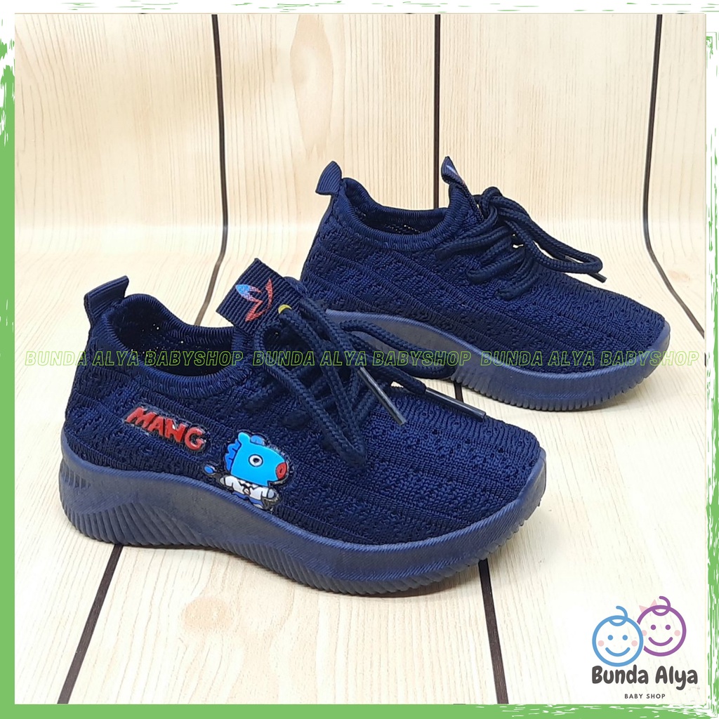 Sepatu Anak Laki Laki IMPORT Usia 1 Sampai 7 Tahun Navy Sepatu Anak Unisex  Lentur Elastis Motif Karakter Lucu Model Kekinian Anti Licin Size 22 Sampai 36