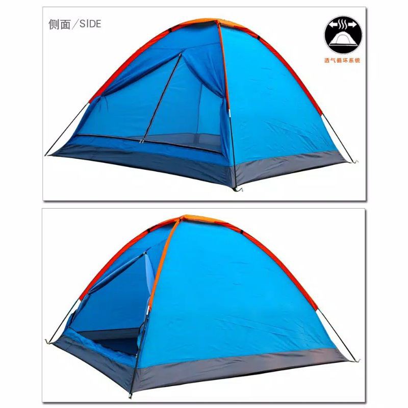 Tenda Camping outdoor single layer 3-4 orang
