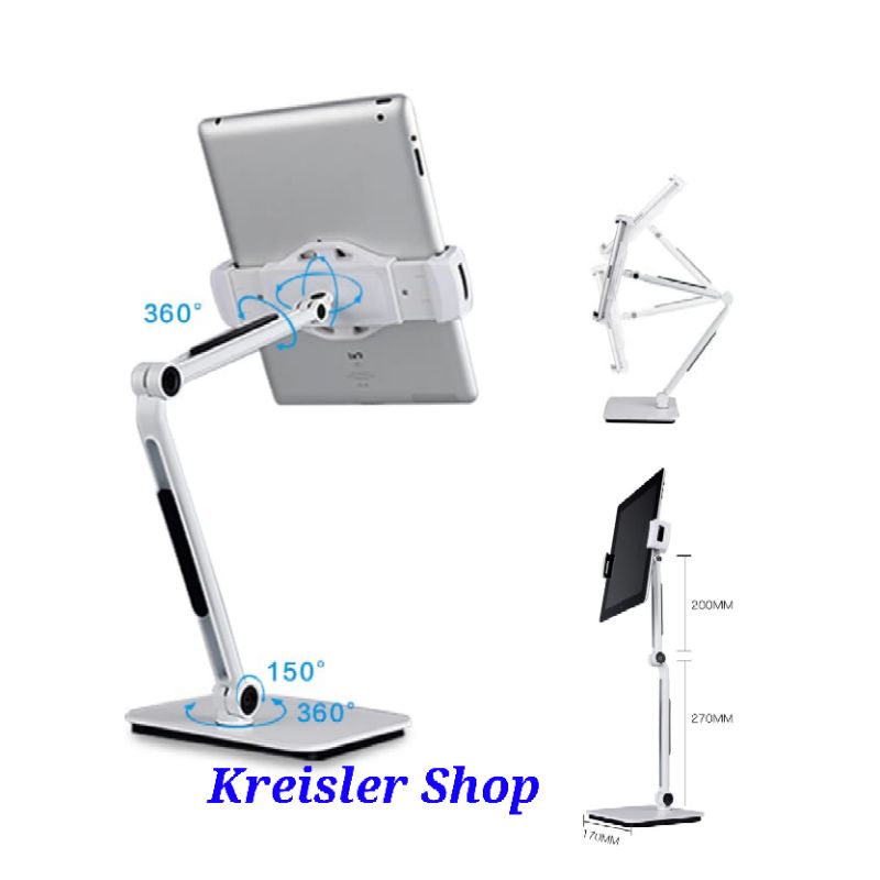 Tablet Holder ipad stand / Stand jepit tinggi Stand ipad Stand besi Holder tablet