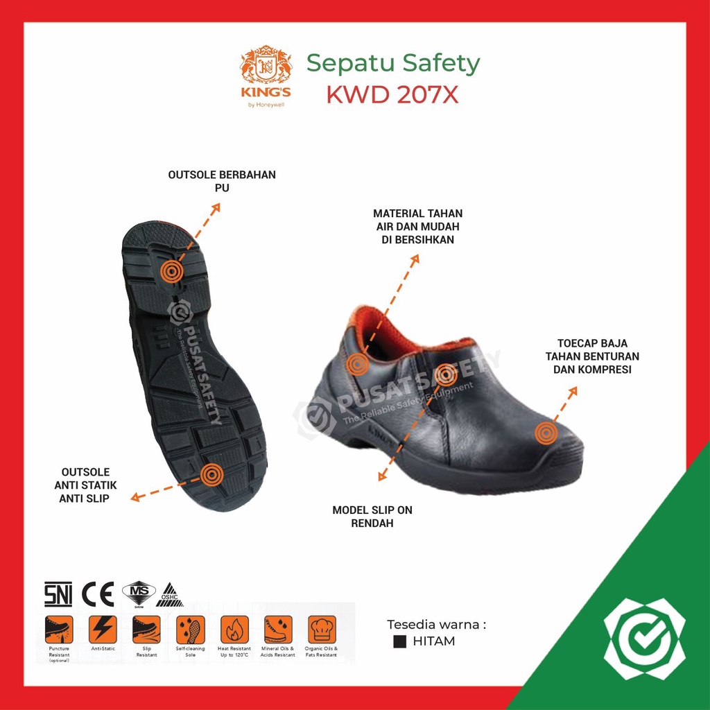 Kings KWD 207x Sepatu Safety Proyek Kerja Lapangan