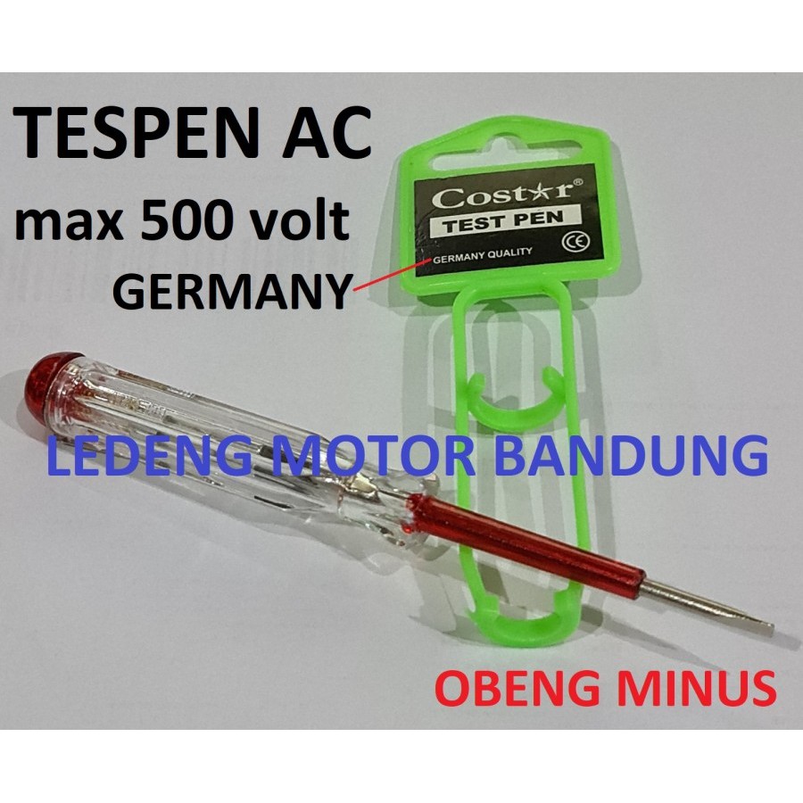 Tespen AC Murah Obeng Test Pen Listrik max 500v