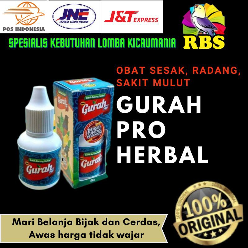 Gurah Pro biojana herbal probiotik obat burung sesak sakit mulut radang tenggorokan