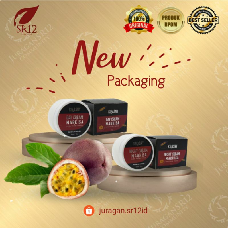 KRIM JERAWAT &amp; FLEK HITAM BPOM / KRASNY DAY &amp; NIGHT CREAM SR12 / KULIT KERING /MENCEGAH PENUAAN DINI