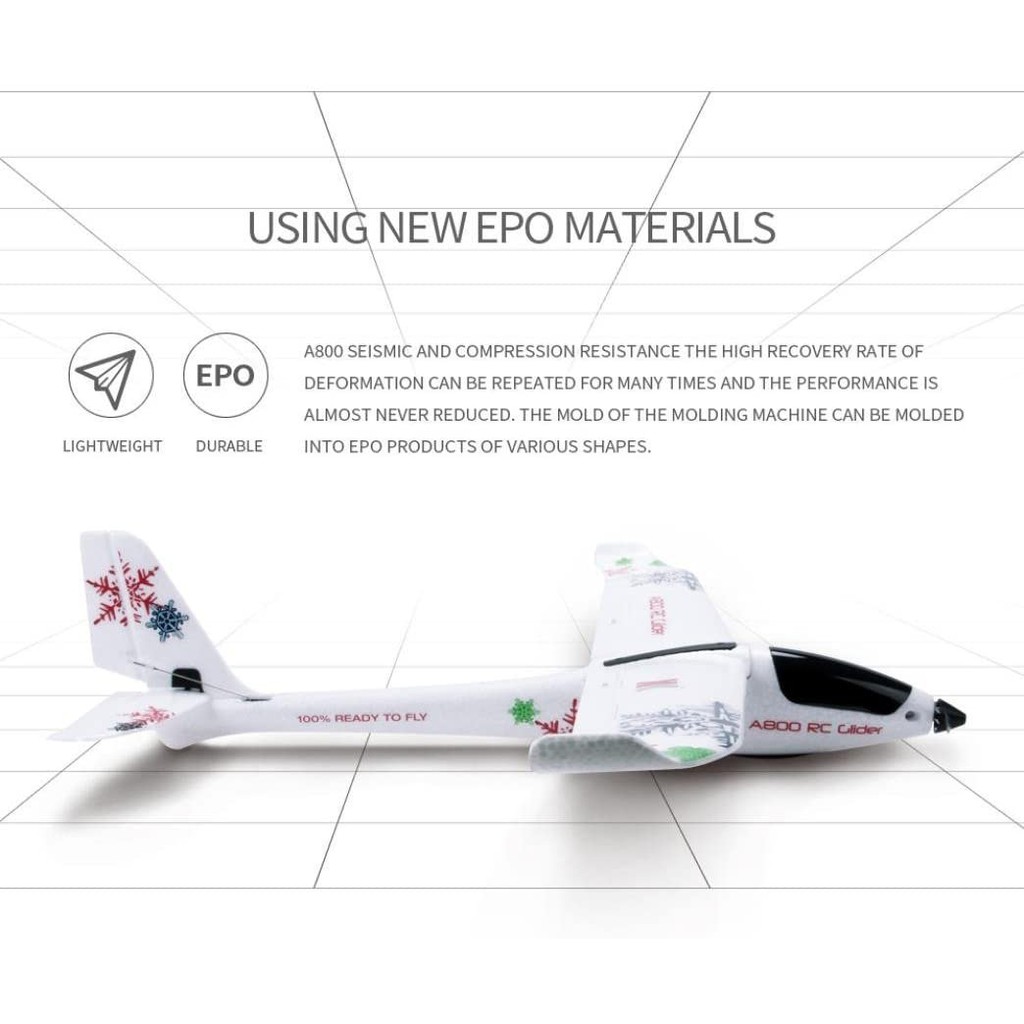 WL XK A800 EPO Fixed Wing 5CH Glider Wingspan 780mm RC Airplane Pesawat