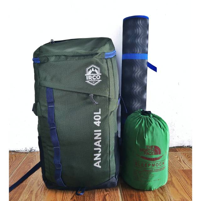 Paket Semi Keril Carrier 40-45 liter Irco Official Sleepingbag Hammock Matras Spons FREE Coverbag