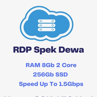 Promo RDP Windows RAM 8Gb 2vCPU 256 SSD Masa Aktif 30 Hari