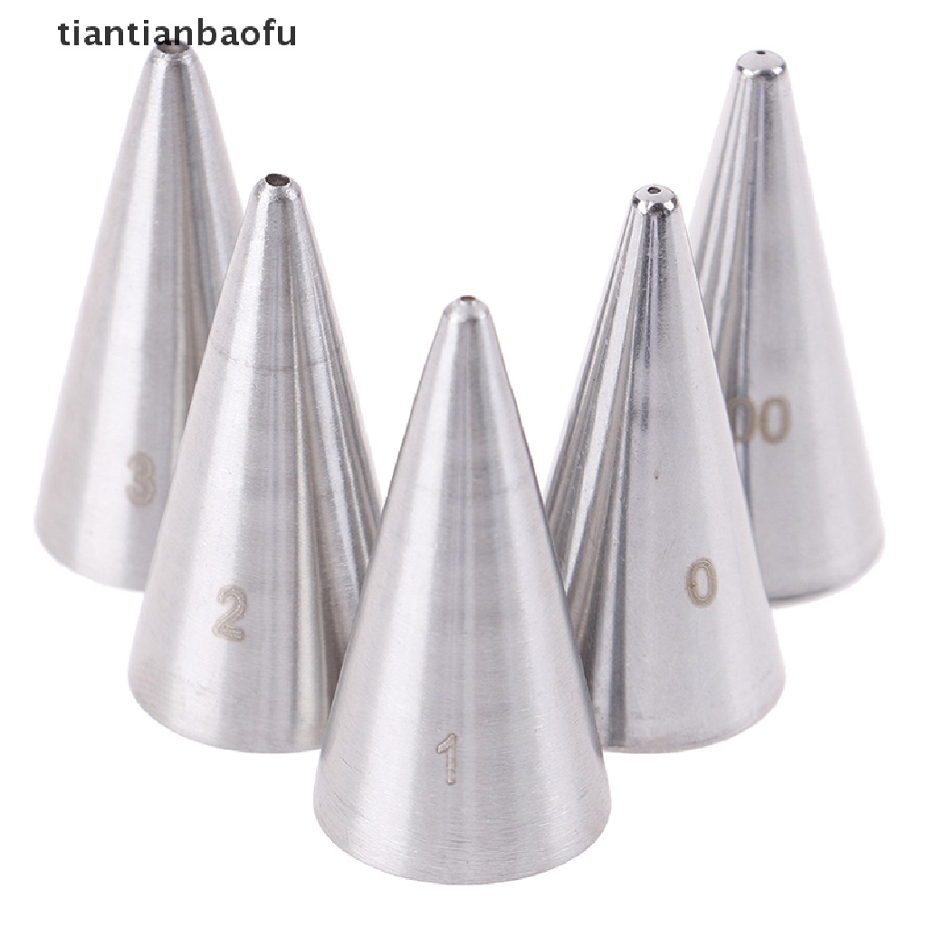 5 Pcs Alat Nozzle Icing Piping Bentuk Bulat Untuk Dekorasi Pastry