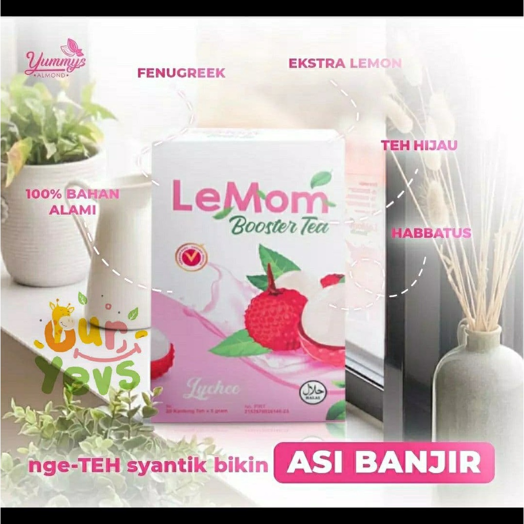 LEMOM Booster Tea / LEMOM LECI / LEMOM Lychee / Pelancar ASI Booster dari Fenugreek dan herbal alami