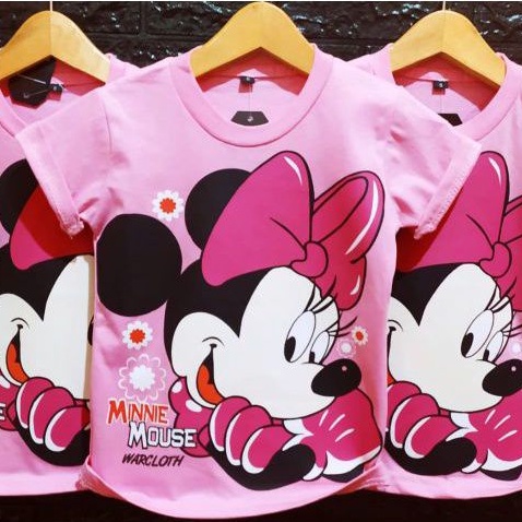 KAOS ANAK PEREMPUAN KARTUN MINIMOUSE MIKEY MOUSE LUCU