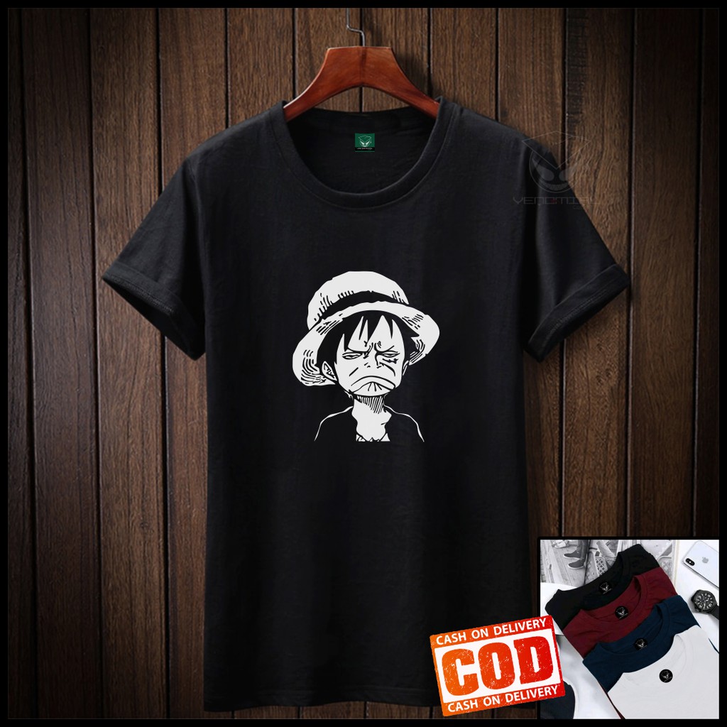 Kaos One Piece Luffy Funny Face Kaos Anime Kaos Jepang Kaos