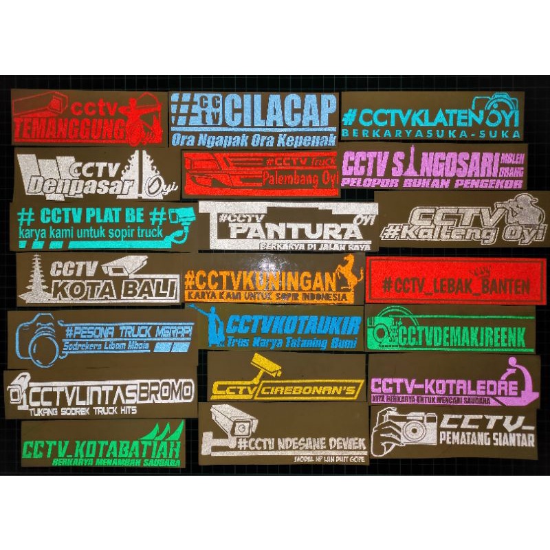 Sticker cctv truk Stiker cctv  truckmania cutting Nyala (Bijian)-SATU WARNA
