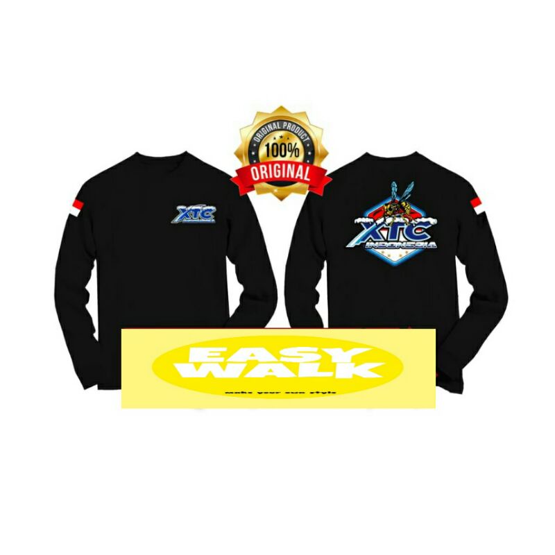Kaos Atasan T-Shirt Pria Wanita Bahan Cotton Combed 30s XTC lengan panjang