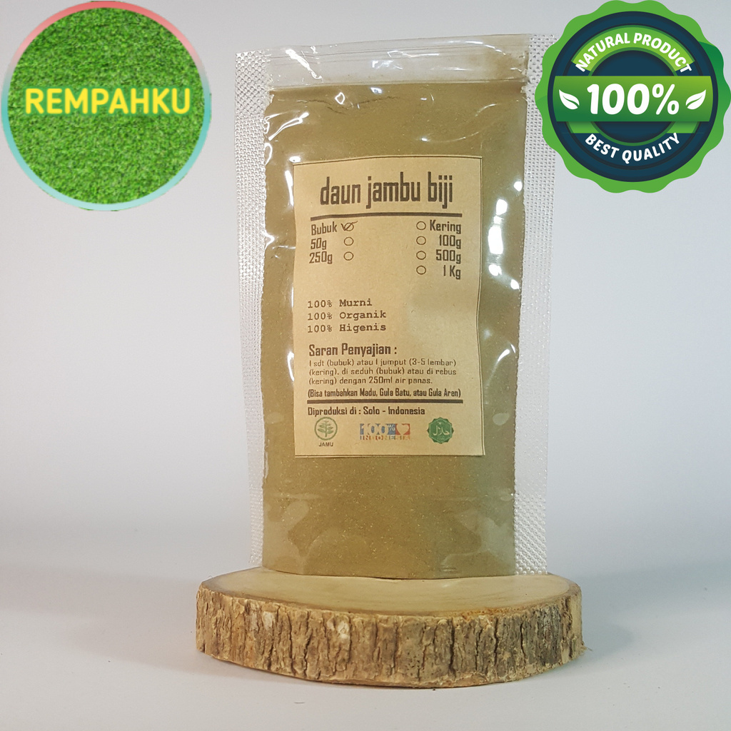 

DAUN JAMBU BIJI BUBUK 50 GRAM - Psidium Guajava - MURNI - JSR -