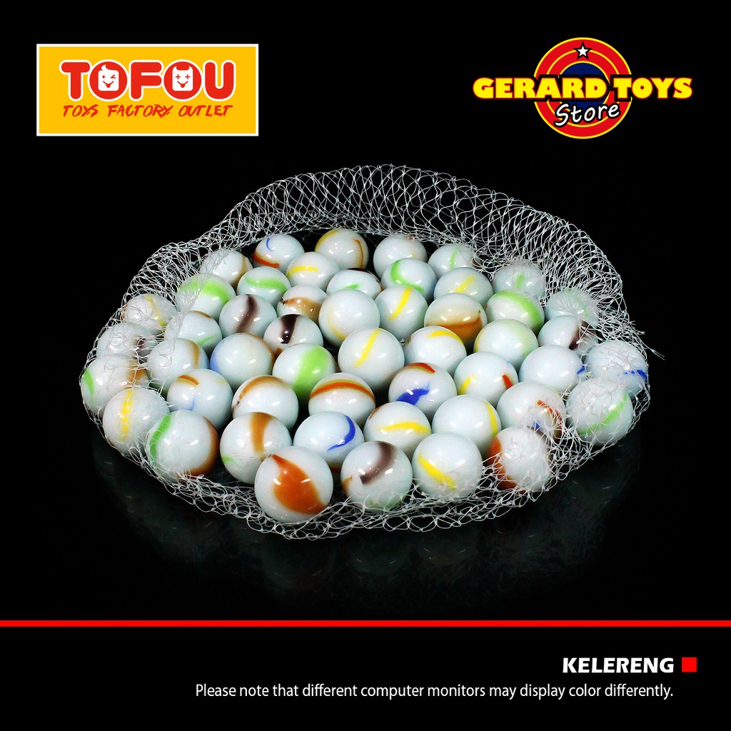 ⭐⭐⭐⭐⭐ Mainan Kelereng Gundu Kleci Marbles Susu Putih Kecil isi 50 MURAH KEREN